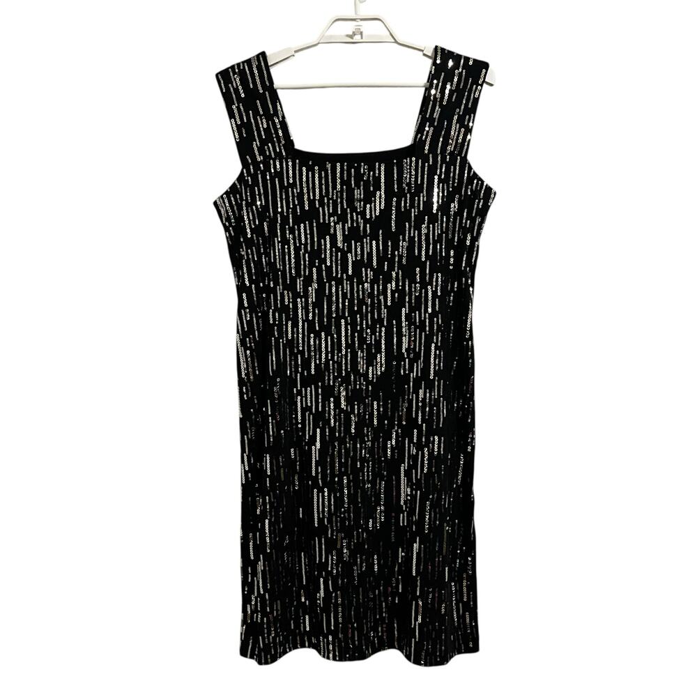 Exclusively Misook Black Silver Sequin Cocktail S… - image 2